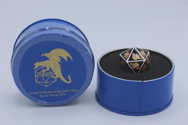 Quest's Reward Mystery Dice - Solid Metal D20s