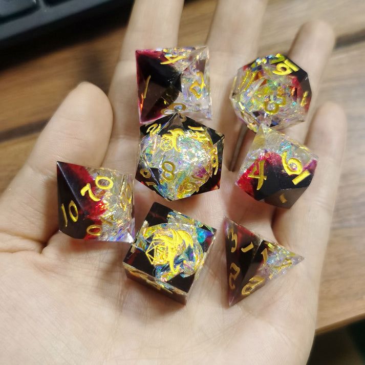 Captured Magic Hand Sanded Sharp Edge Resin - Blood Crystal
