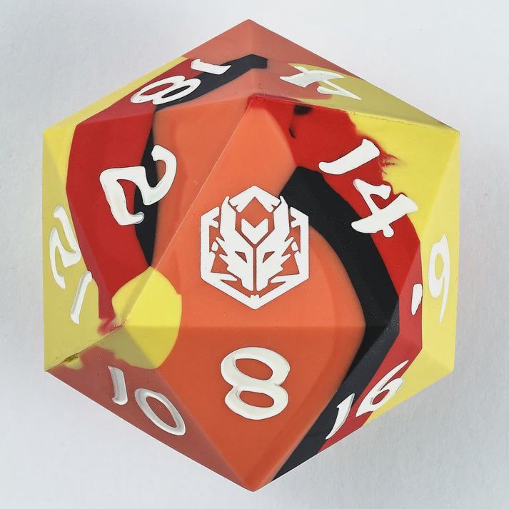 55mm Chonk Rubber Silicon D20- The Fire Ball