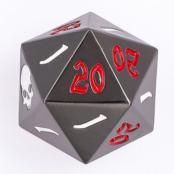 Critical Single D20 - Gunmetal
