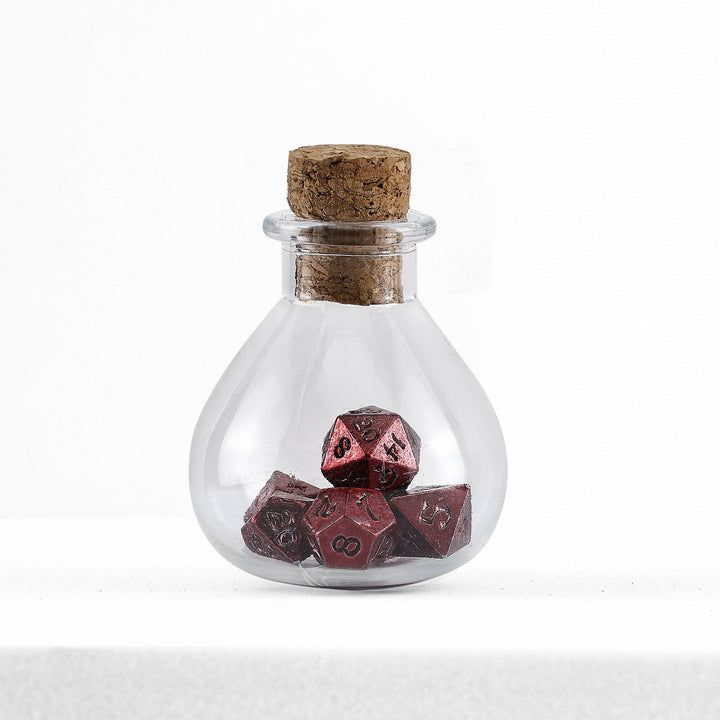 Unseelie Mini Metal RPG Dice Set - Red