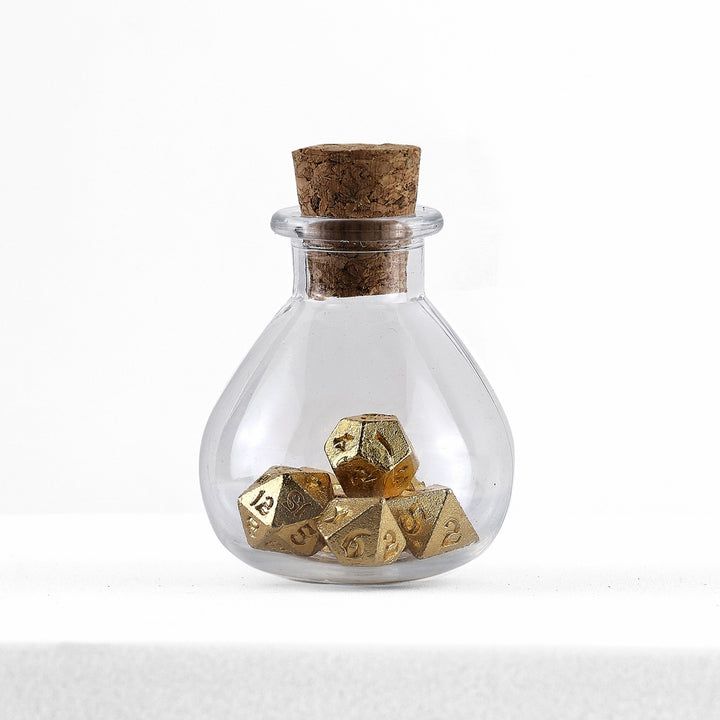 Unseelie Mini Metal RPG Dice Set - Gold