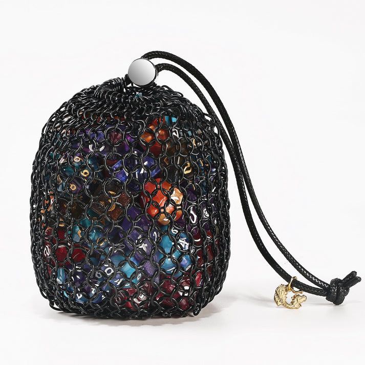 Hero&#39;s Chainmail Dice Bag - Black