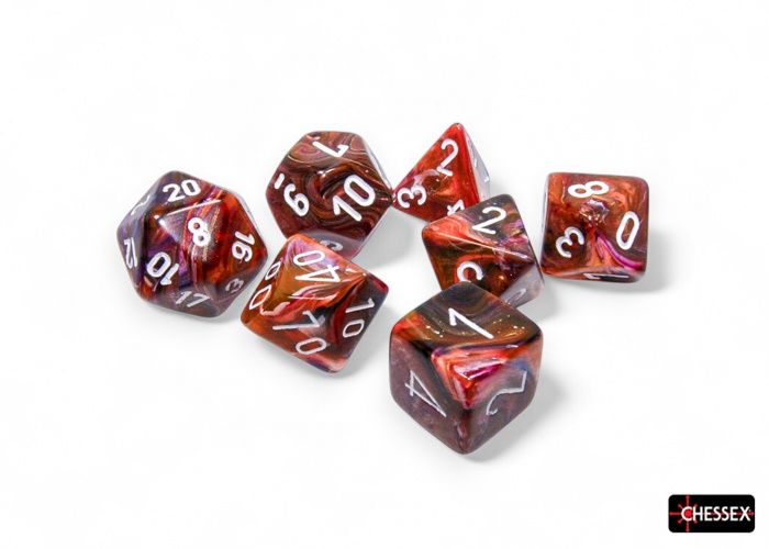 Festive Polyhedral Symphony/white 7-Die Set