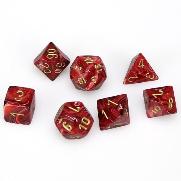 7-Set Cube Vortex Burgandy with Gold