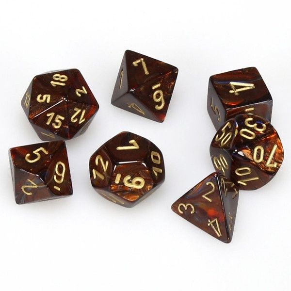 7-Set Cube Scarab Blue Blood with Gold