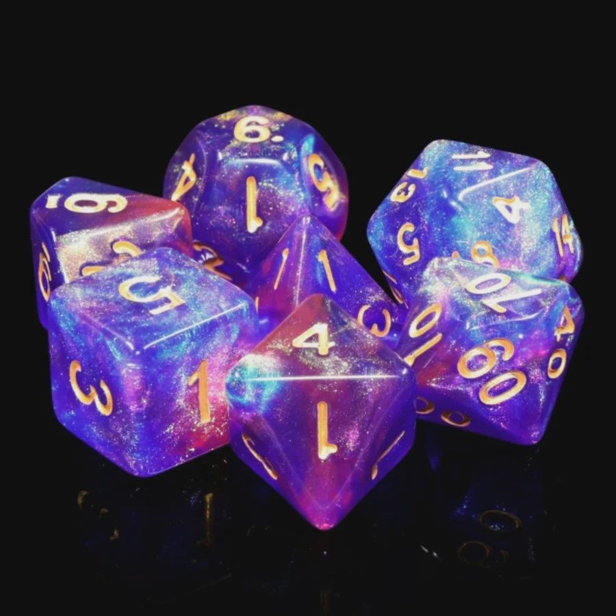 Blue Enchantress RPG Dice Set