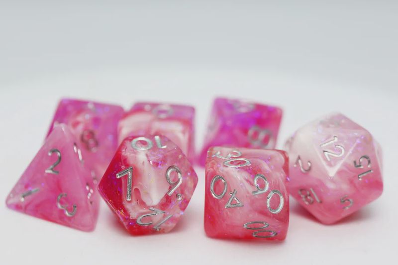 Flushed Frost RPG Dice Set