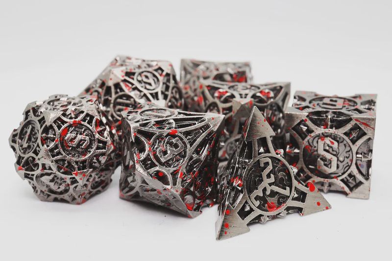 Quiver of Arrows: Vampiric Arrow - Metal RPG Dice Set