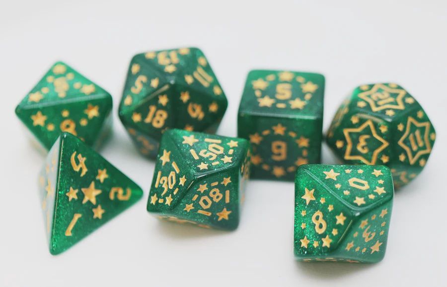 Shooting Stars: Manganese RPG Dice Set