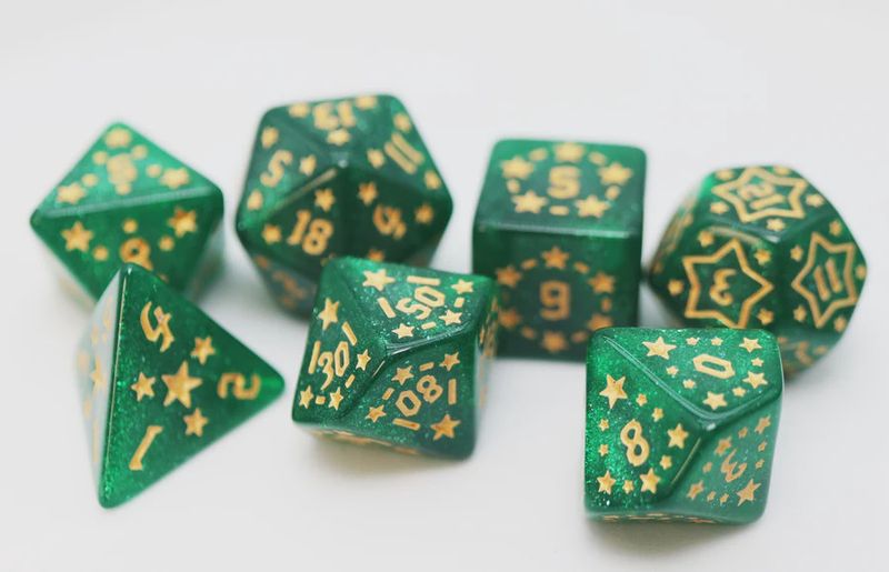 Shooting Stars: Manganese RPG Dice Set