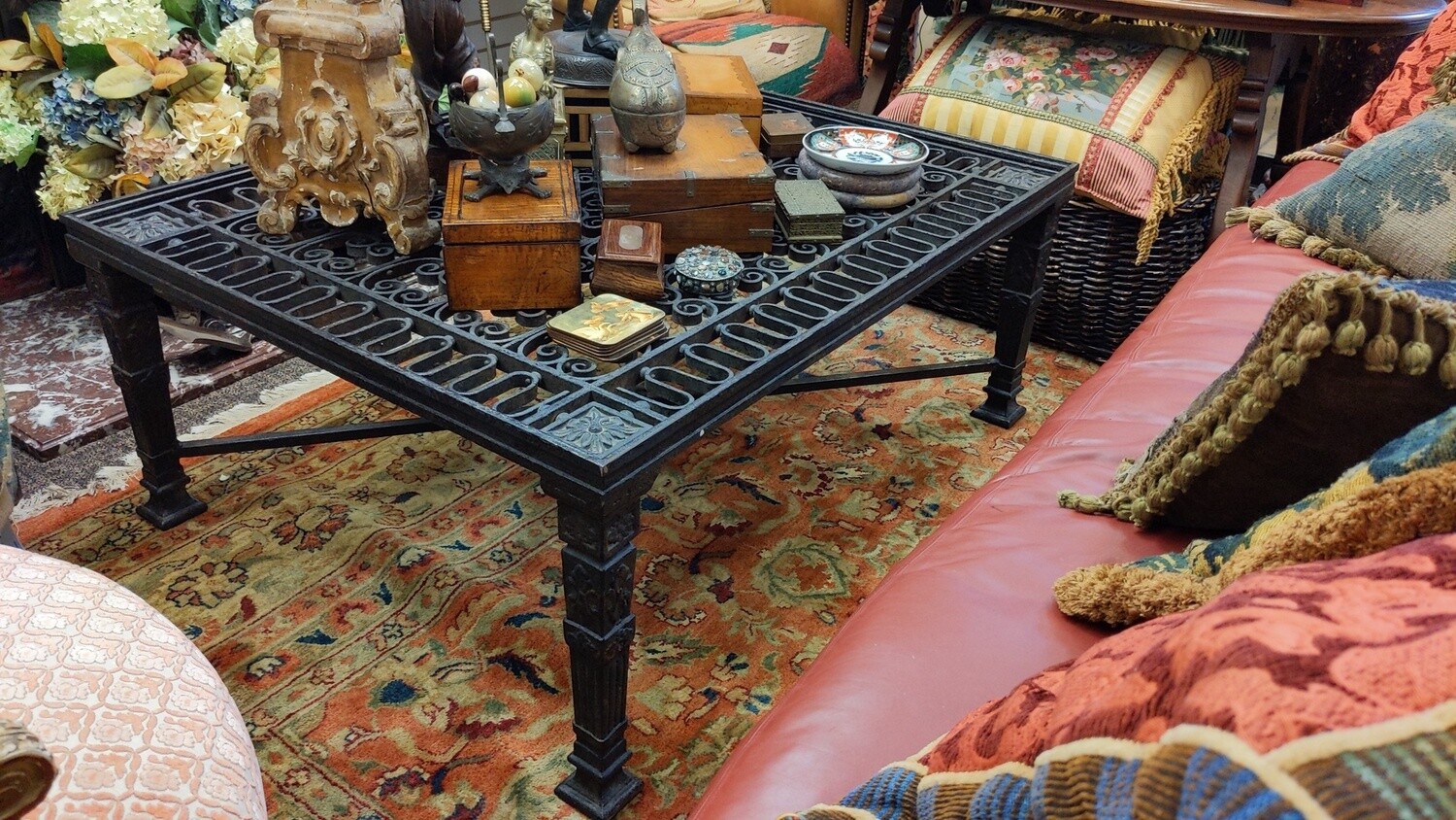Antique Wrought Iron Coffee Table