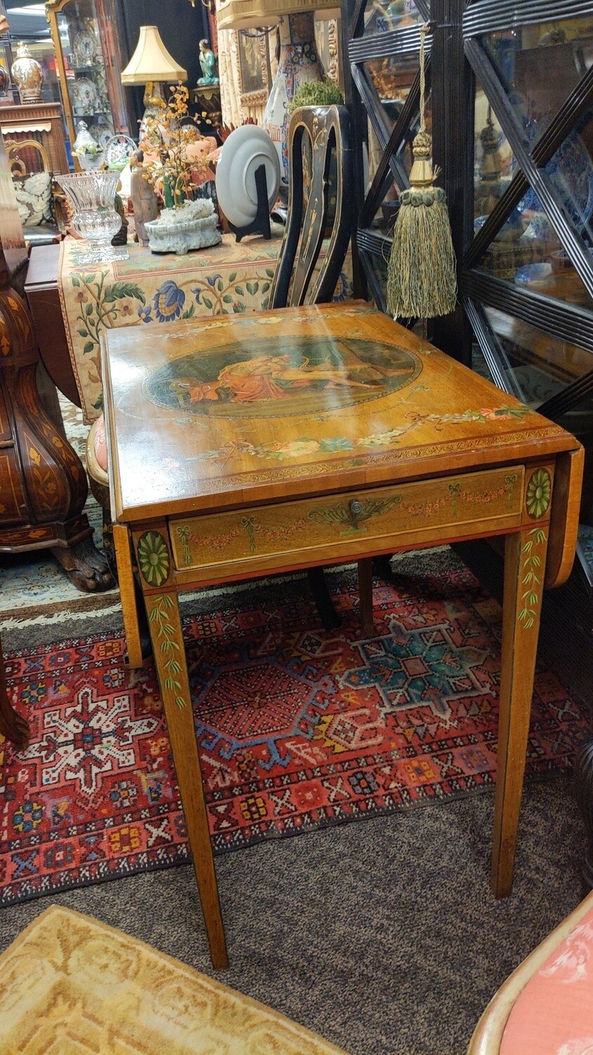 English Satinwood and Painted Pembroke