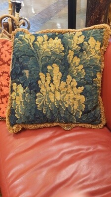Pair of Antique Belgian Tapestry 18th Century Pillows