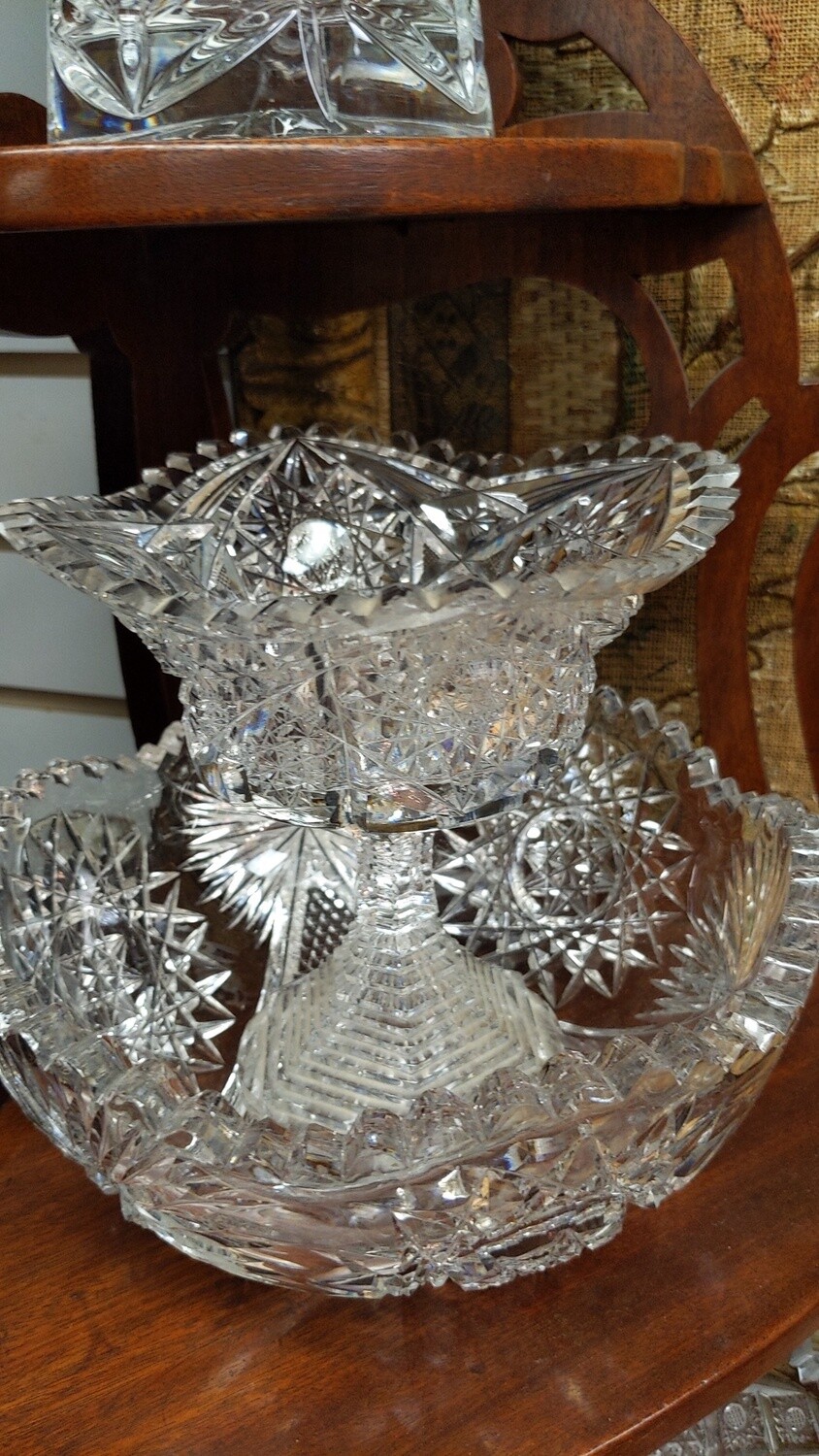 American Brilliant Cut Glass Compote