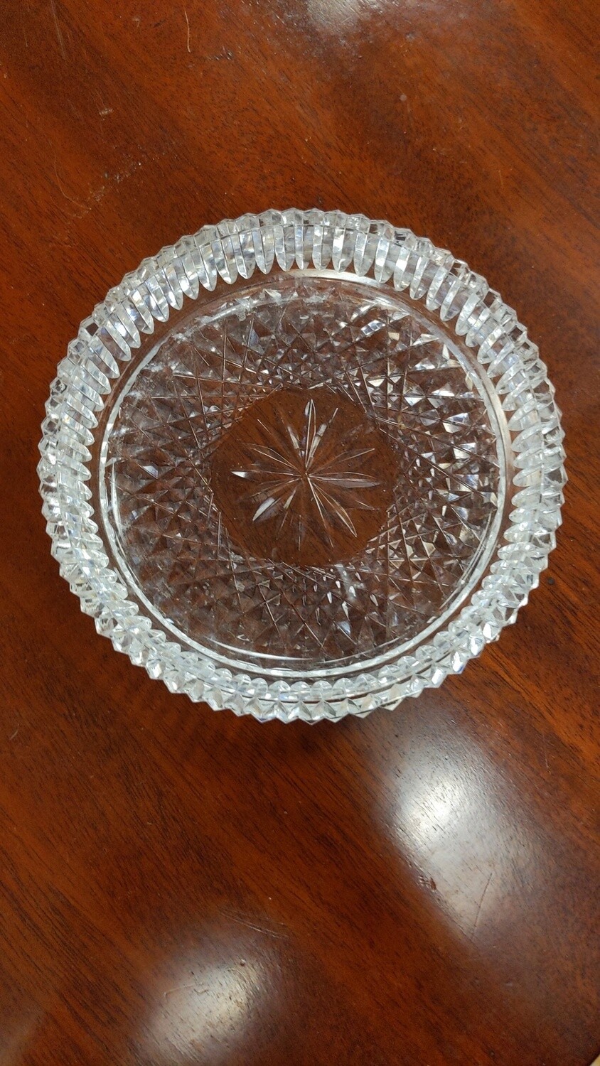 American Brilliant Cut Glass Wine Coaster