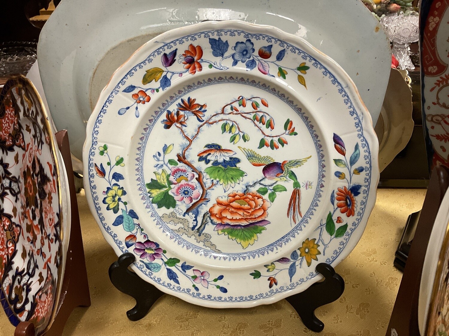 English Porcelain Chinoiserie Style Plate