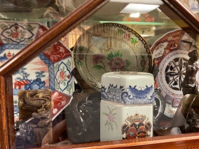 Chinese Glass and Brass Plate