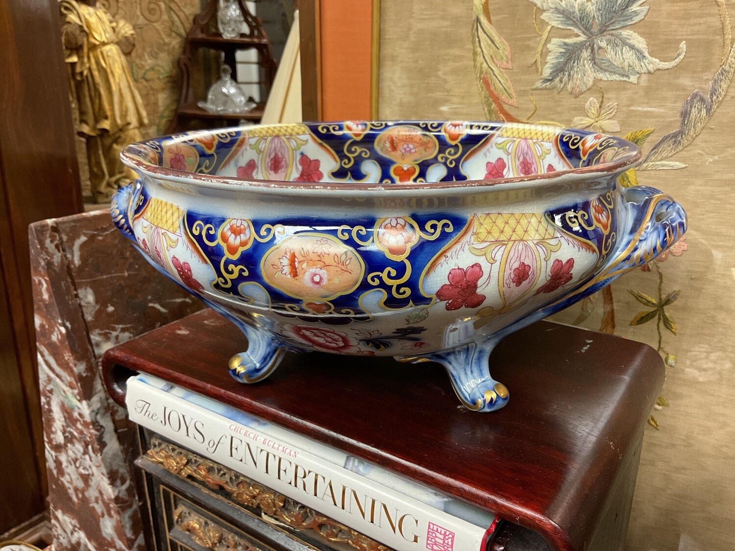 English Imari Footed Bowl