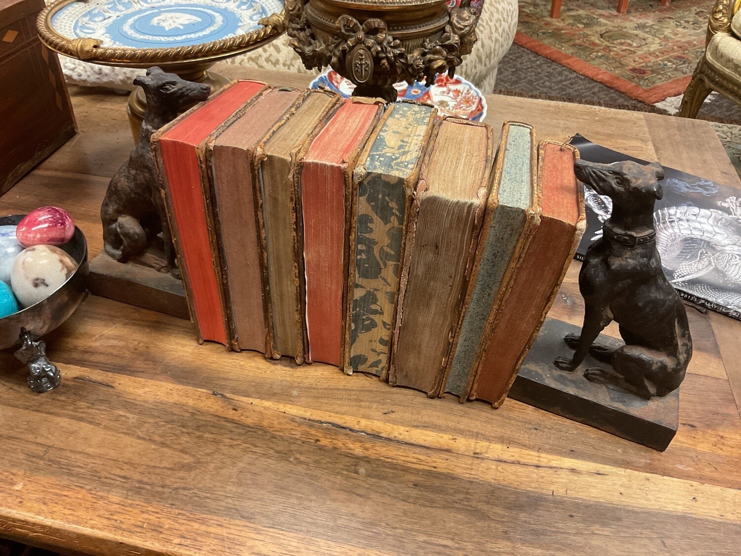 Pair of Cast Iron Whippet Book Ends