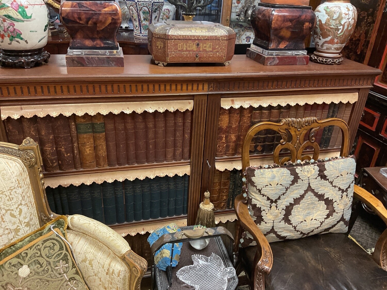 English Mahogany Bibliotec 19th Century