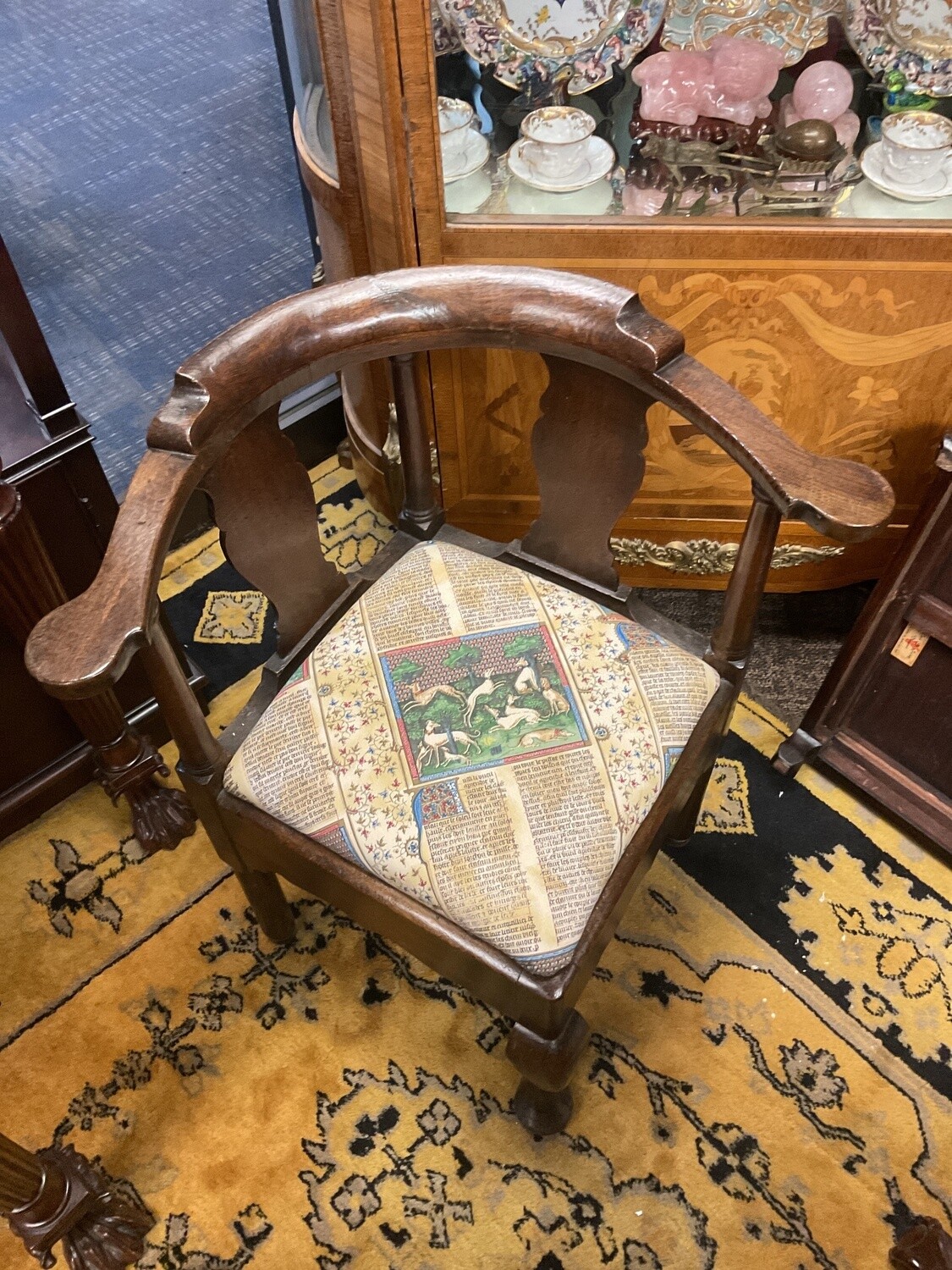 English 18th Century Oak Corner Chair