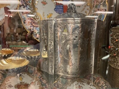 American Coin Silver Tea Caddy