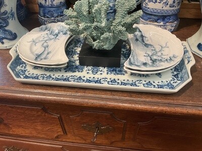 Blue and White Chinese Tray
