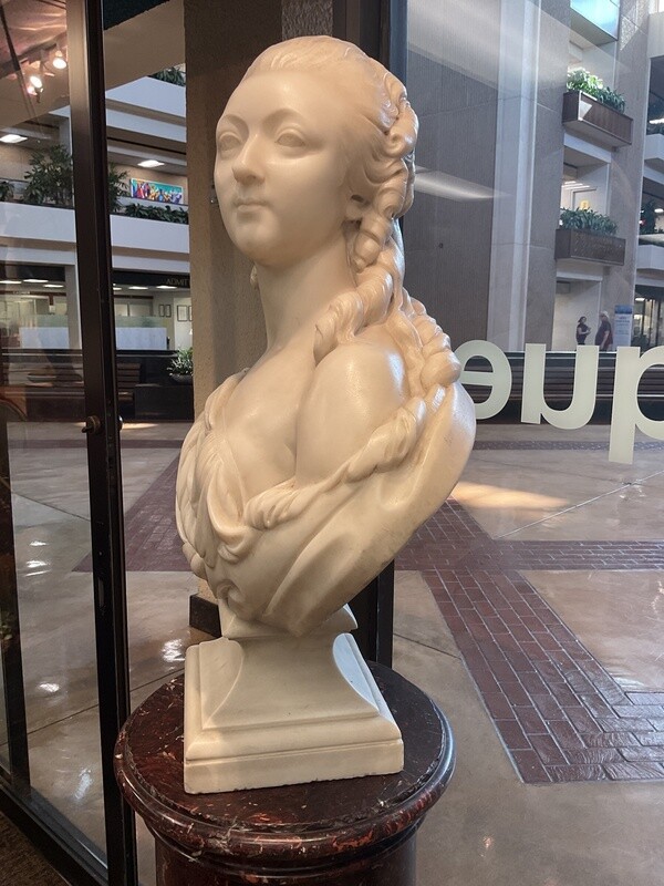 French White Marble Bust of Madame Du Barry