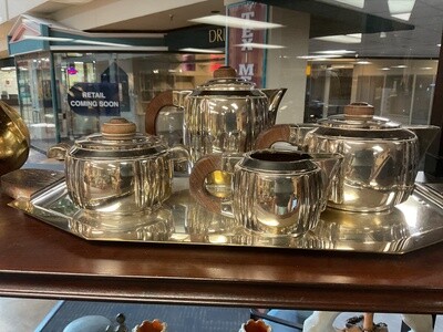 Art Deco Silver Tea Set Five Pieces