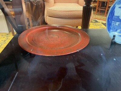 Thai Red Lacquer Plate