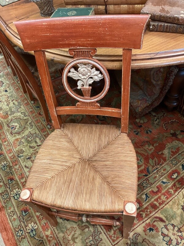 Set of Four Country French Painted Chairs