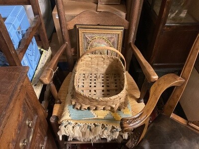 Country French Rush Seat Armchair