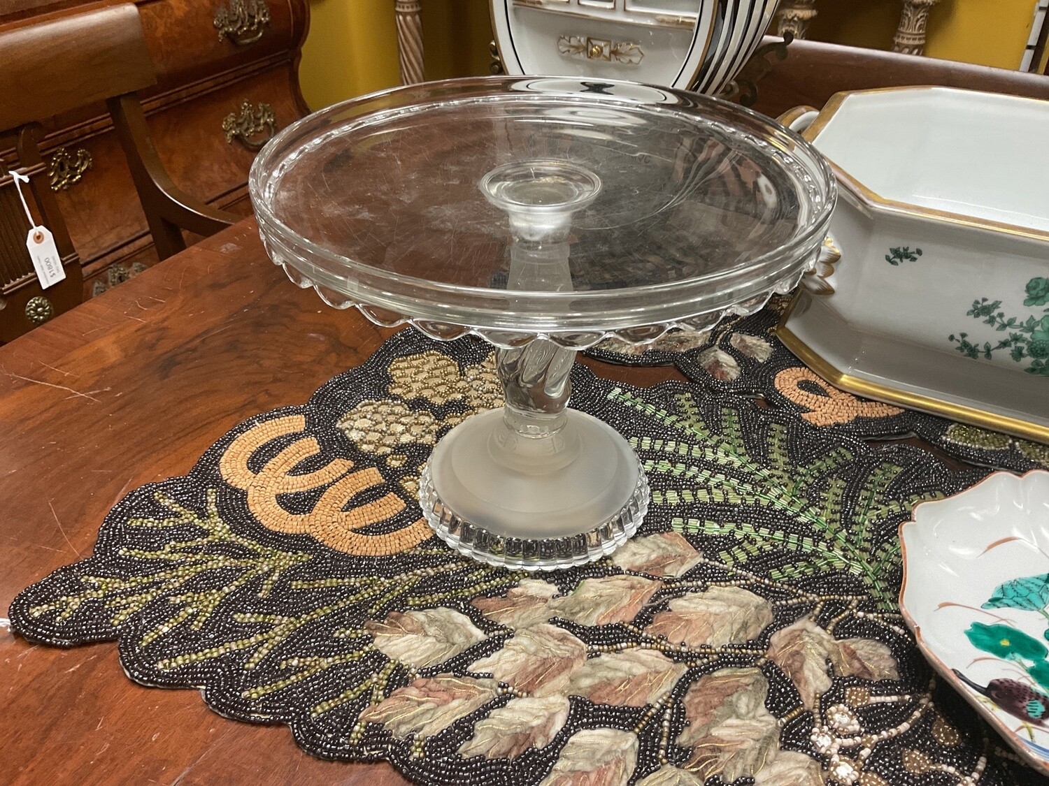 American Pattern Glass Cake Stand