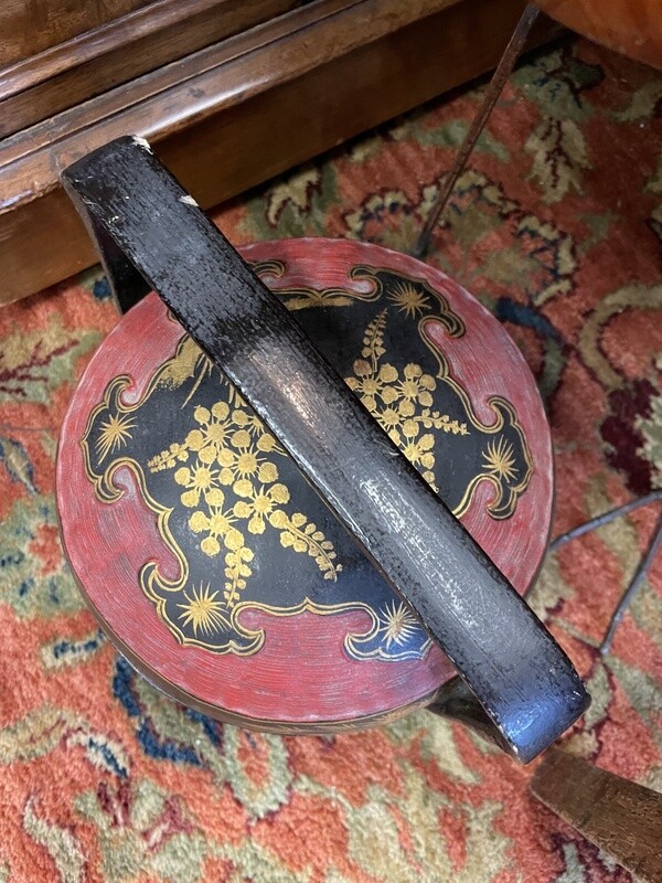 Chinese Red and Black Basket