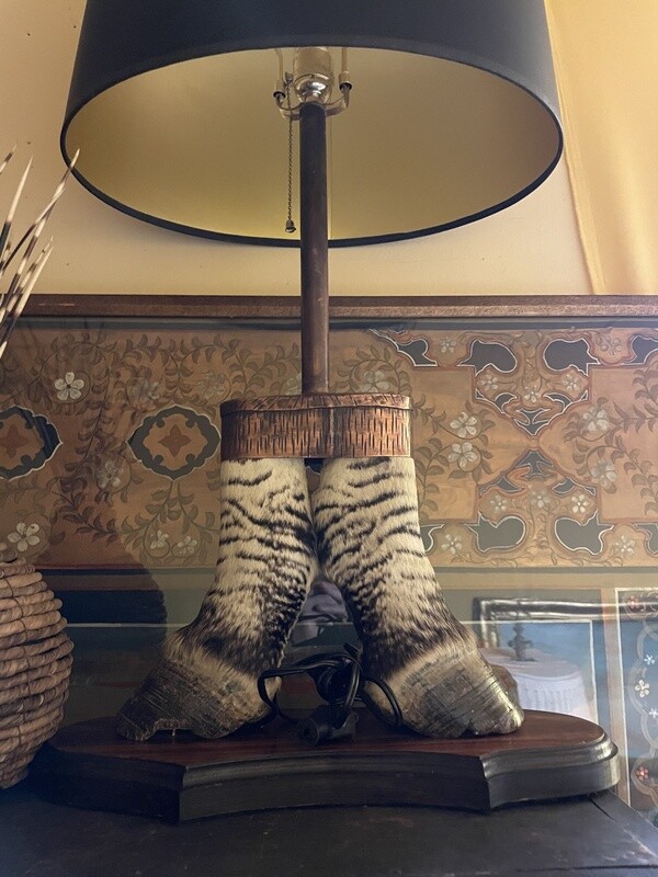 Zebra Hoof Trophy Mount Lamp