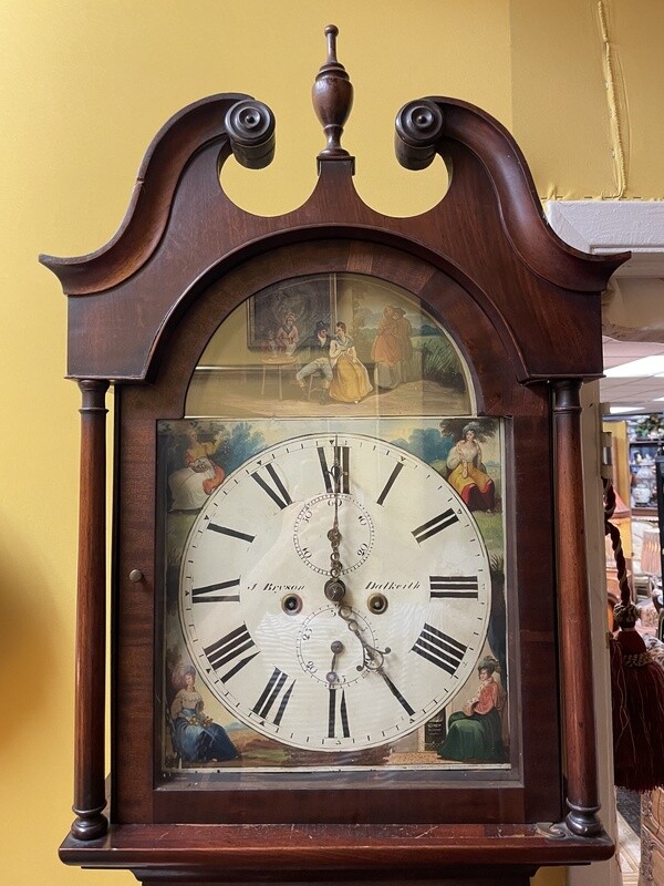 English Mahogany Tall Case Clock