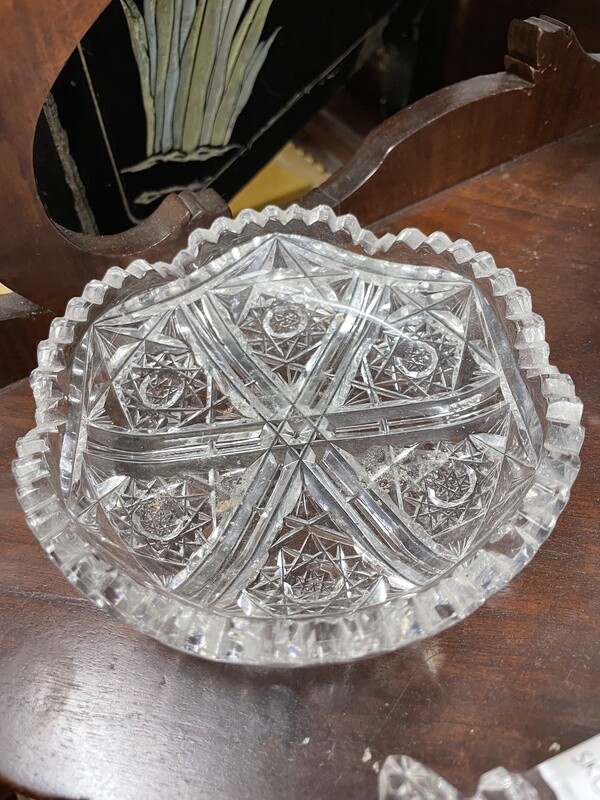 American Brilliant Cut Glass Dish