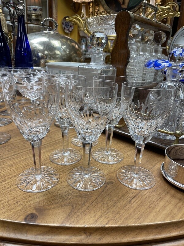 6 Crystal Wine Stems