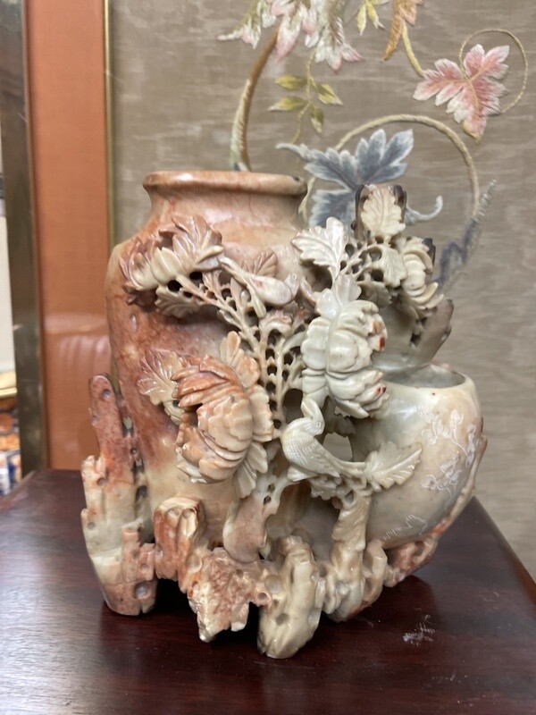 Chinese Soapstone Carved Vase