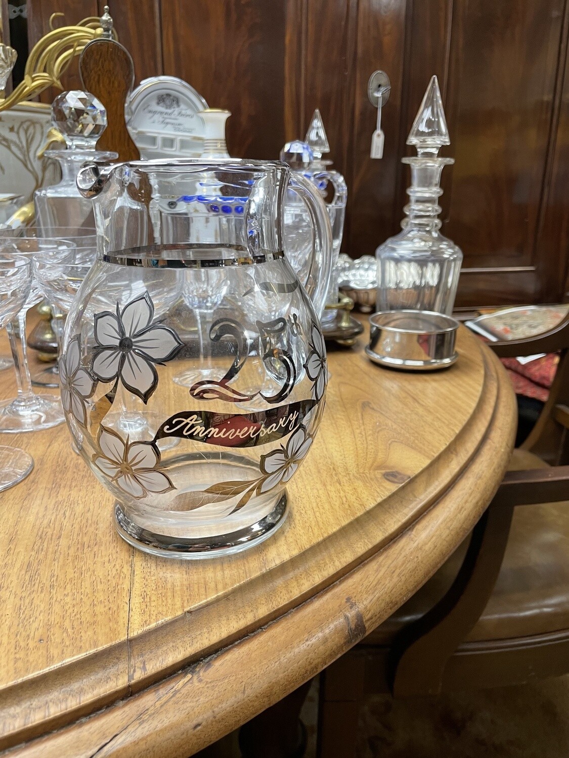 25th Anniversary Glass Pitcher