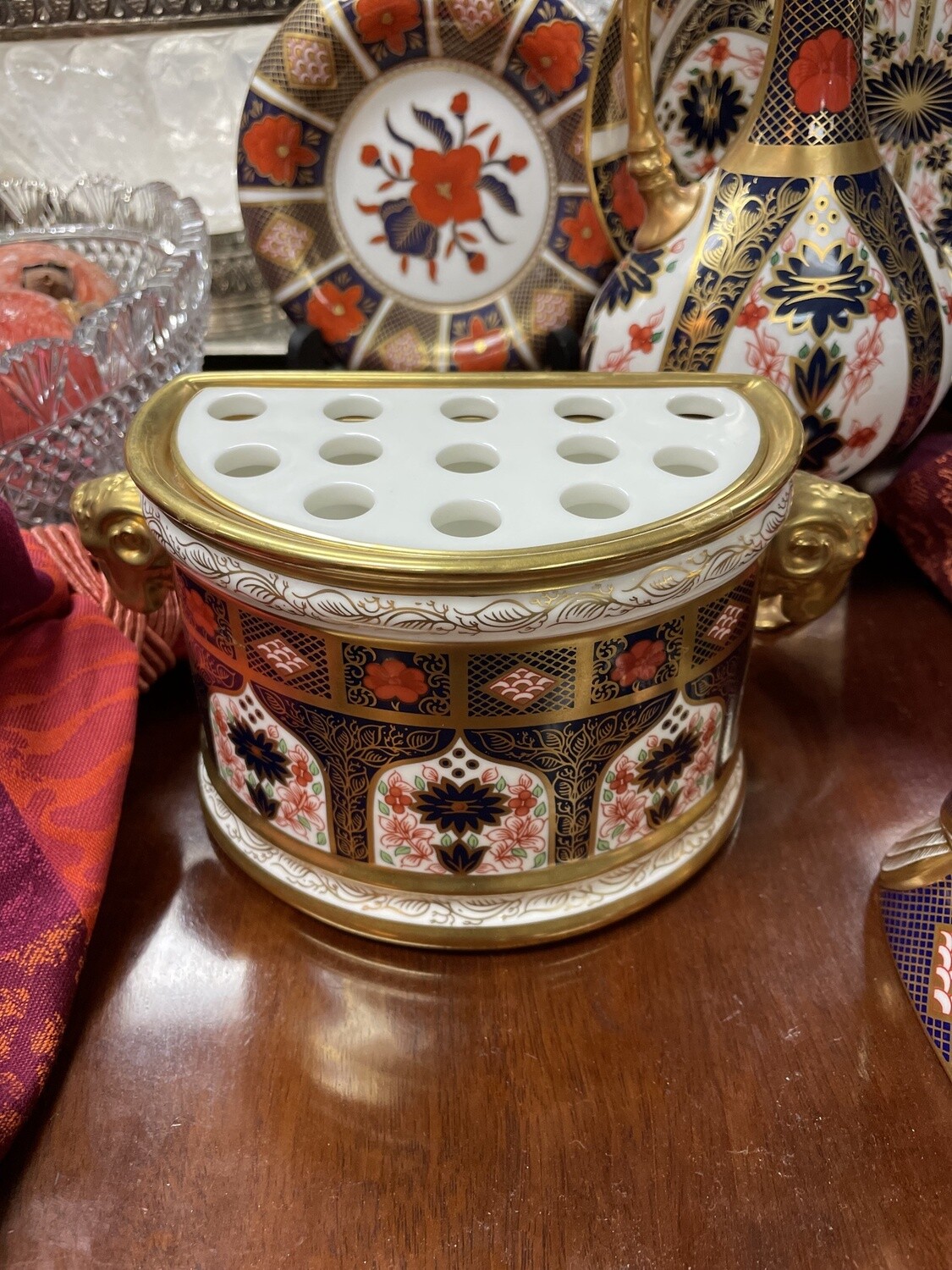 Royal Crown Derby Old Imari English Bone China Tulip Stand