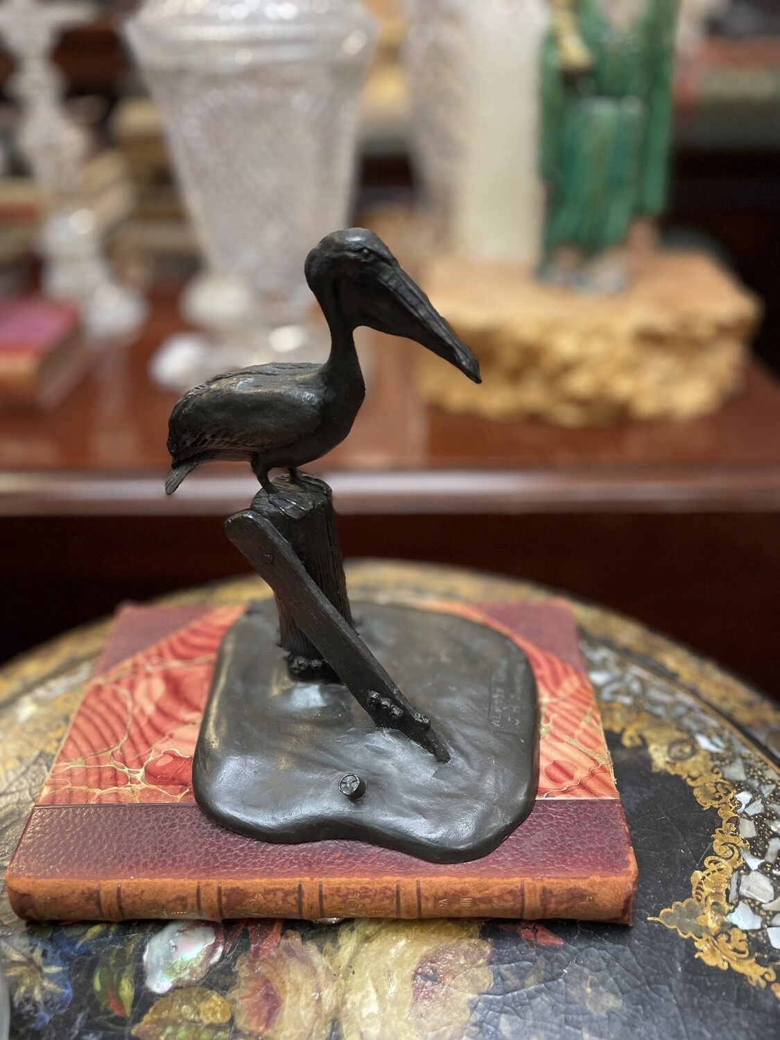 Bronze Pelican Sculpture