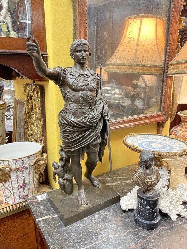Neoclassical Bronze of Julius Cesar 19 1/4 Inches