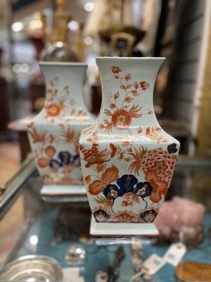 Pair of Italian Imari Style Vases