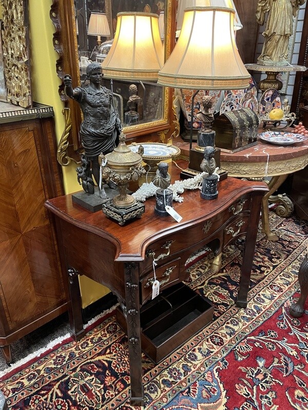 18th Century Georgian Mahogany Serpentine Front Side Table