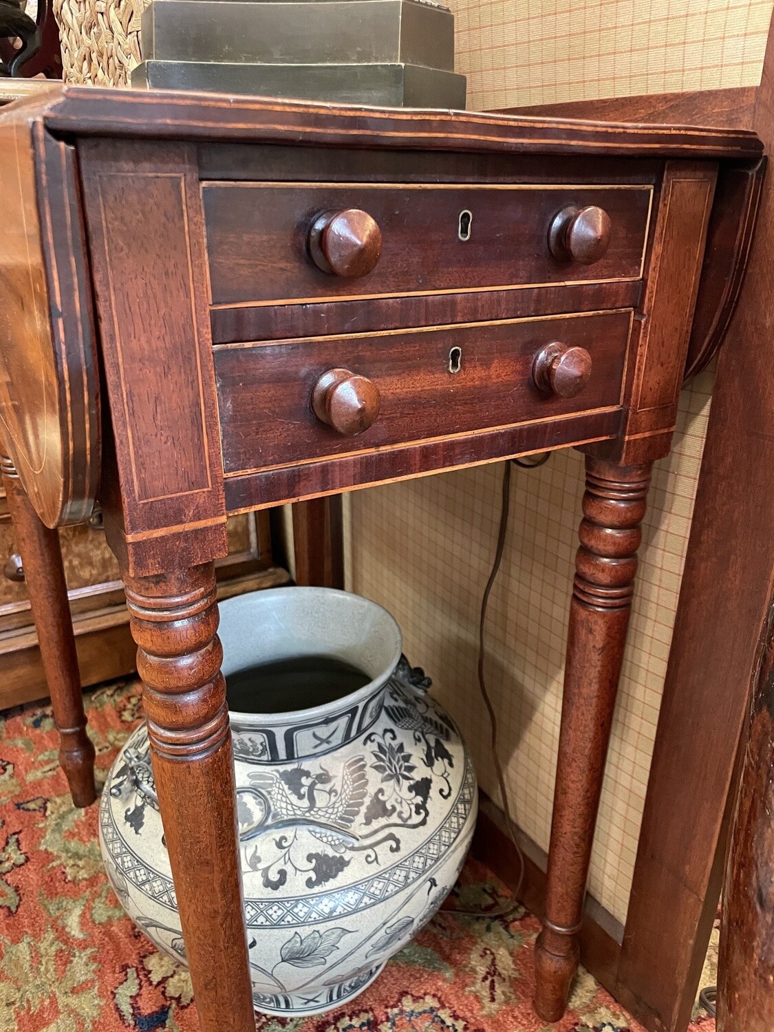 Mahogany Drop Leaf Side Table Circa 1820