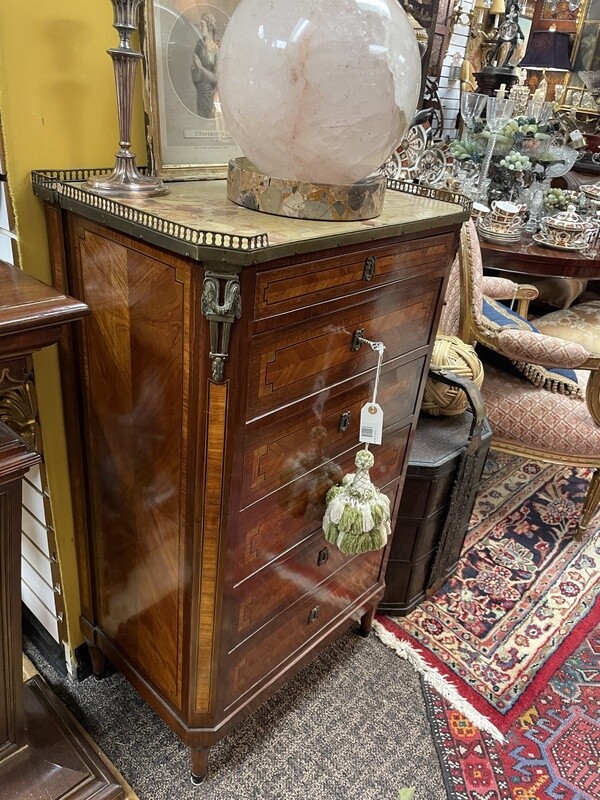 French Louis XVI Five Drawer Lingerie Chest