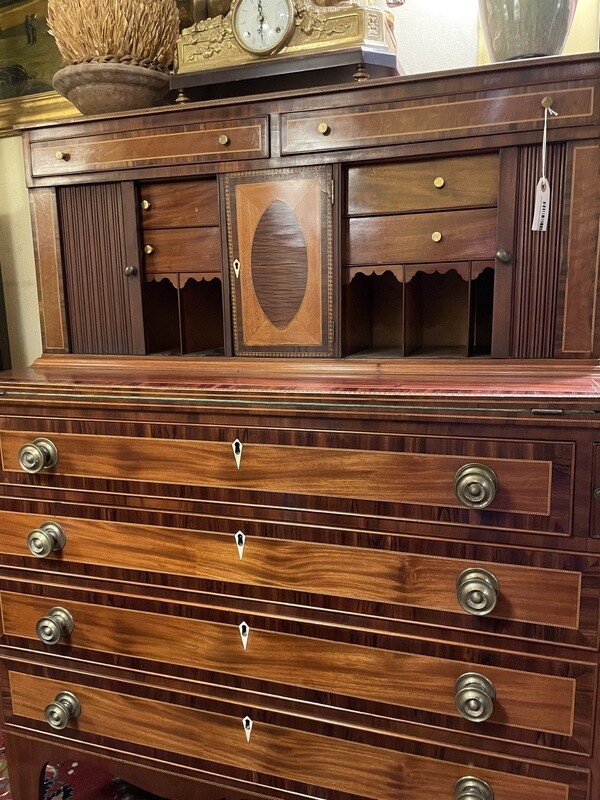 Sheriton Mahogany Secretary Desk