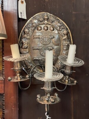 Pair of English Sterling Silver Sconces